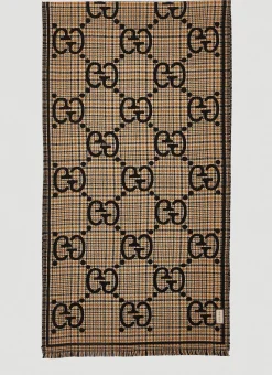 Men Gucci Scarves^Check Jacquard Scarf