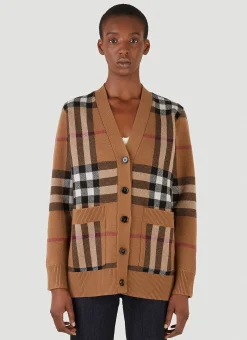 Check Knit Cardigan>Burberry Best