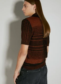Men Vivienne Westwood Polo Shirts^Check Knit Polo Shirt