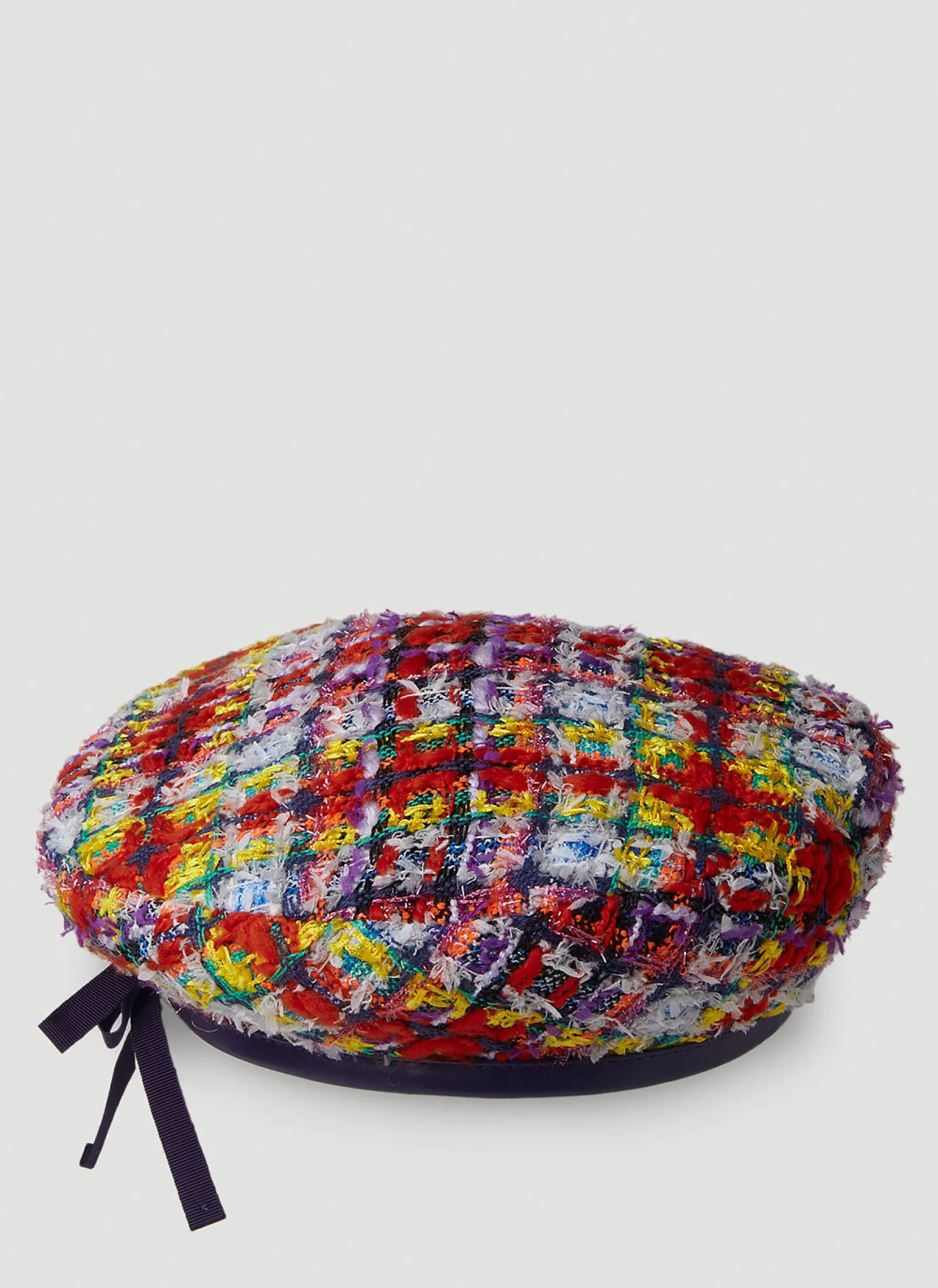 Men Gucci Hats^Check Lame Tweed Beret