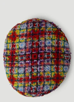 Men Gucci Hats^Check Lame Tweed Beret
