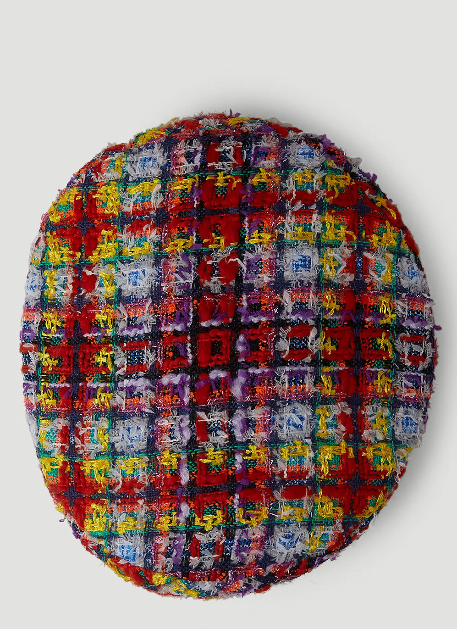 Men Gucci Hats^Check Lame Tweed Beret