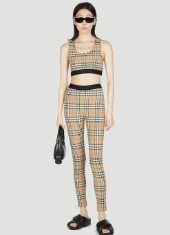 Check Leggings>Burberry Online