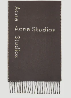 Men Acne Studios Scarves^Check Logo Scarf
