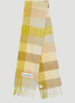Men Acne Studios Scarves^Check Logo Scarf