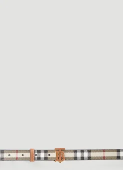 Men Burberry Belts^Check Monogram Belt