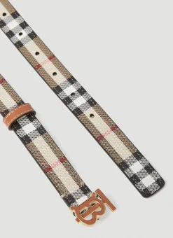 Men Burberry Belts^Check Monogram Belt