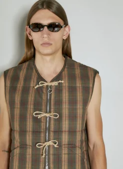 Men Our Legacy Jackets^Check Padded Vest