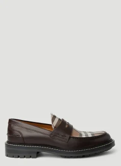 Men Burberry Loafers^Check Panel Loafers