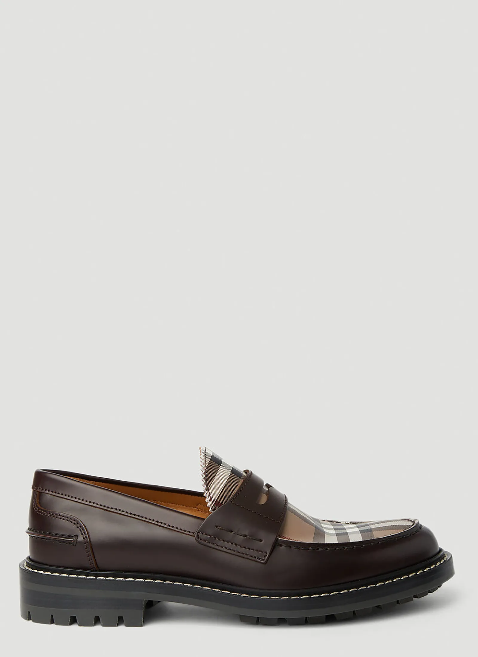 Men Burberry Loafers^Check Panel Loafers
