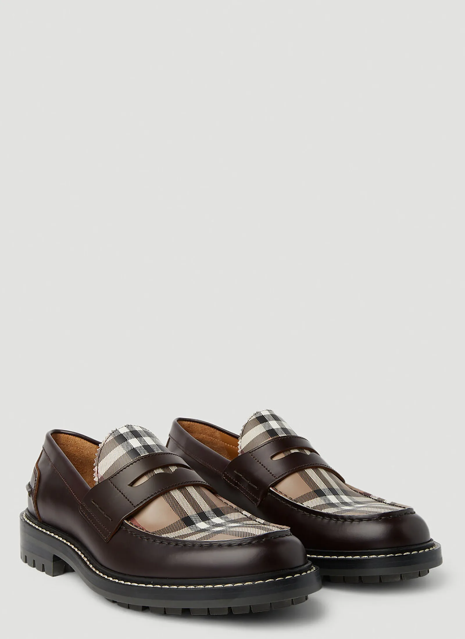 Men Burberry Loafers^Check Panel Loafers