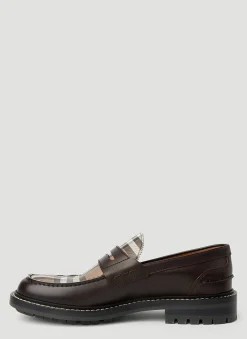 Men Burberry Loafers^Check Panel Loafers