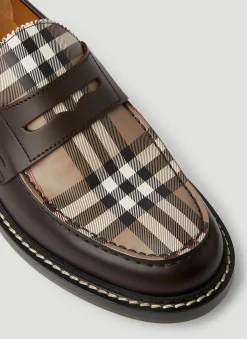 Men Burberry Loafers^Check Panel Loafers