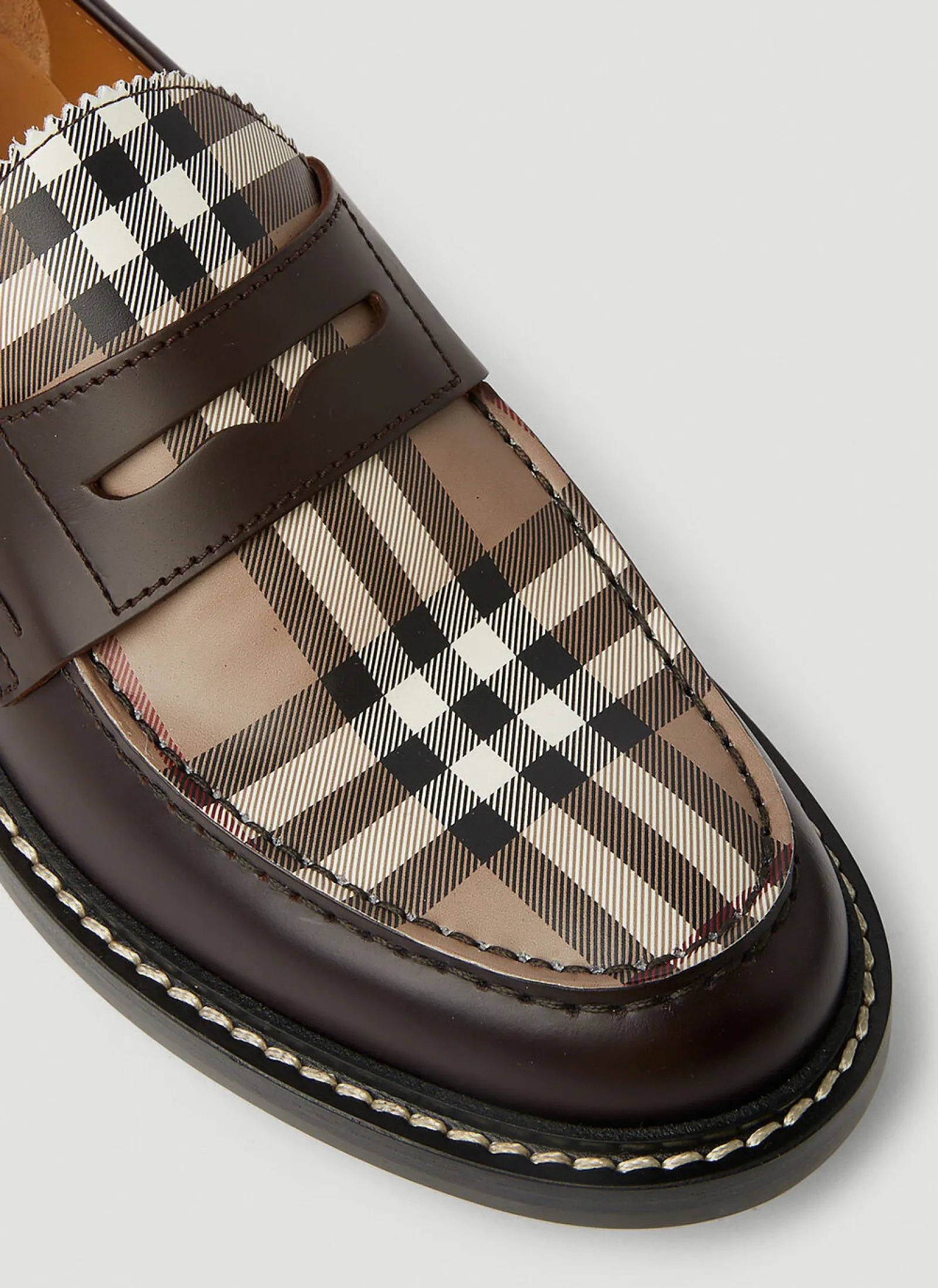 Men Burberry Loafers^Check Panel Loafers