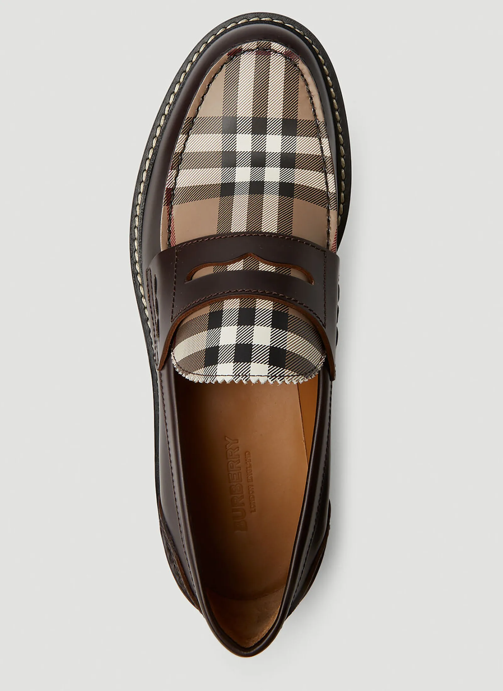 Men Burberry Loafers^Check Panel Loafers