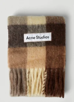 Men Acne Studios Scarves^Check Scarf