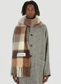 Men Acne Studios Scarves^Check Scarf