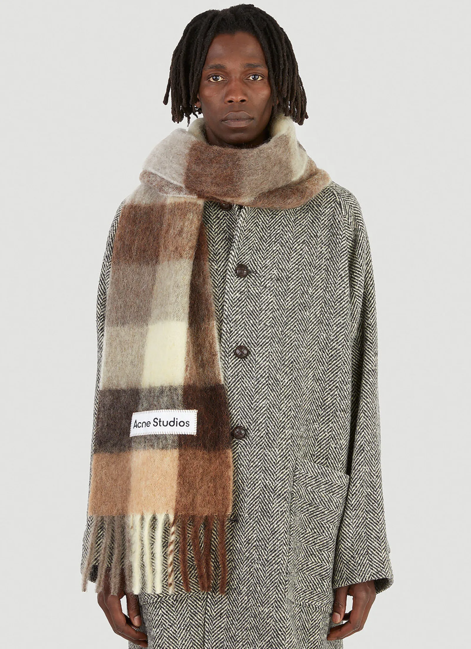 Men Acne Studios Scarves^Check Scarf