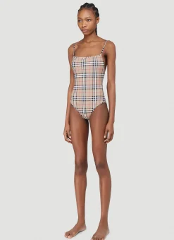 Check Swimsuit>Burberry Outlet