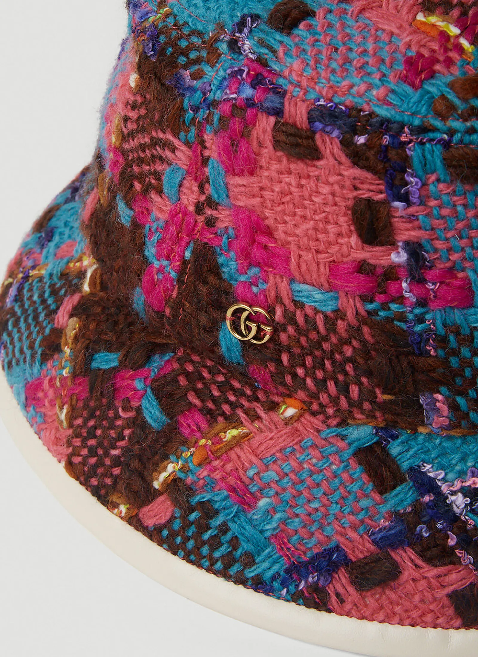 Men Gucci Hats^Check Tweed Bucket Hat