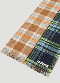 Men Acne Studios Scarves^Check Wool Scarf