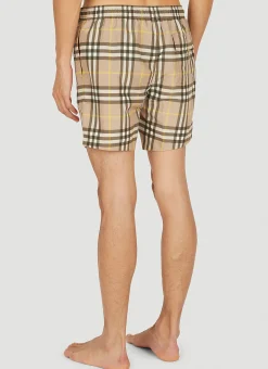 Men Burberry Swimwear^Checked Swim Shorts