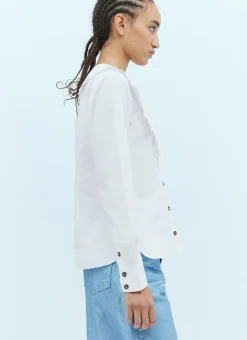 Chelsea Collar Cotton Shirt></noscript>GANNI Discount