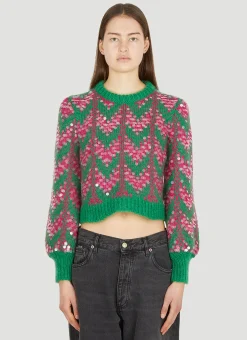 Chevron Sequin Sweater>Gucci Outlet