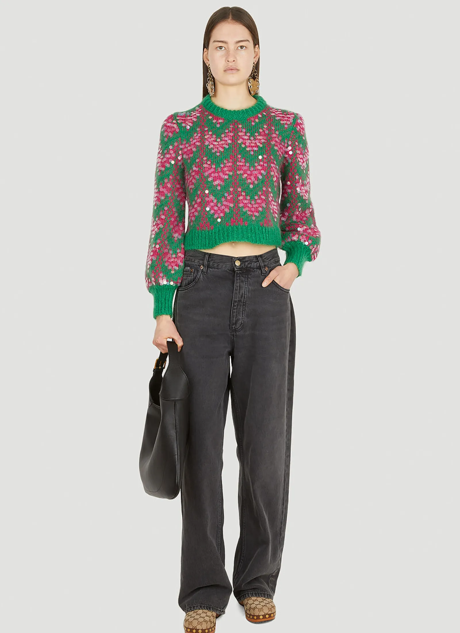 Chevron Sequin Sweater>Gucci Outlet