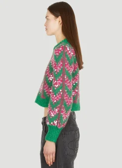 Chevron Sequin Sweater><noscript><img width=