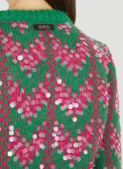 Chevron Sequin Sweater><noscript><img width=