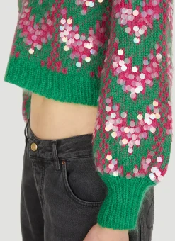 Chevron Sequin Sweater><noscript><img width=