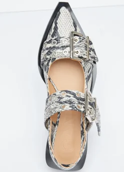 Chunky Buckle Ballerina Flats><noscript><img width=