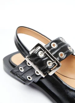 Chunky Buckle Ballerina Flats></noscript>GANNI Sale