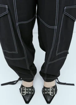 Chunky Buckle Open Cut Pumps>GANNI