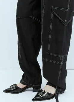 Chunky Buckle Open Cut Pumps></noscript>GANNI