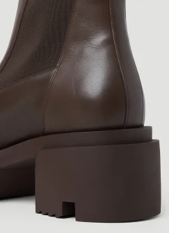 Men Rick Owens Boots^Chunky Sole Leather Ankle Boots