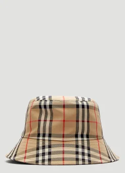 Men Burberry Hats^Classic Check Bucket Hat In