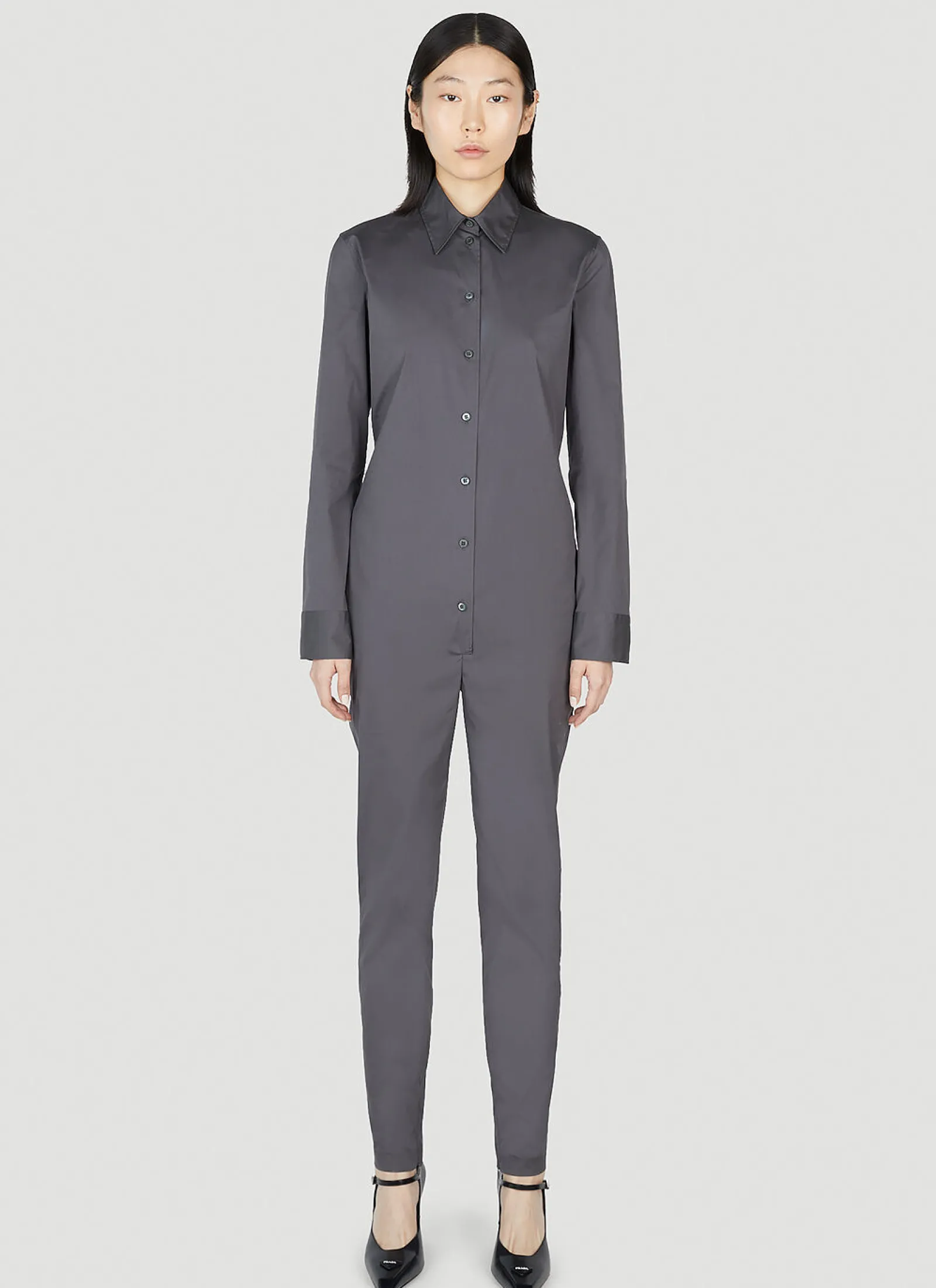 Classic Collar Jumpsuit>Prada Sale