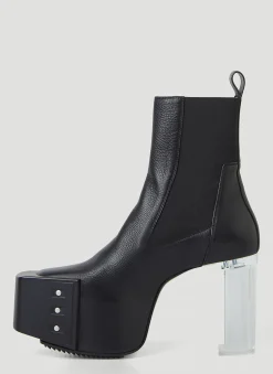 Men Rick Owens Boots^Clear Heel Platform Boots