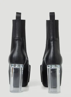 Men Rick Owens Boots^Clear Heel Platform Boots