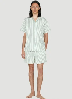 Clover Stripe Short Sleeve Pyjama Shirt>Tekla Sale