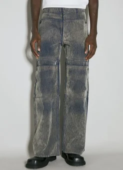Men Guess USA Pants^Coated Denim Utility Pants