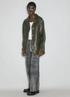 Men Guess USA Pants^Coated Denim Utility Pants