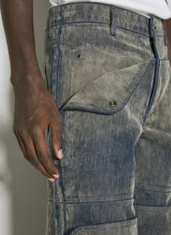 Men Guess USA Pants^Coated Denim Utility Pants