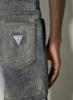 Men Guess USA Pants^Coated Denim Utility Pants