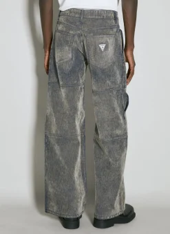 Men Guess USA Pants^Coated Denim Utility Pants