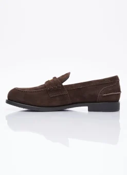 Coin Plaque Suede Loafers></noscript>Miu Miu New