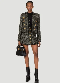 Collarless Tweed Blazer>Balmain Discount