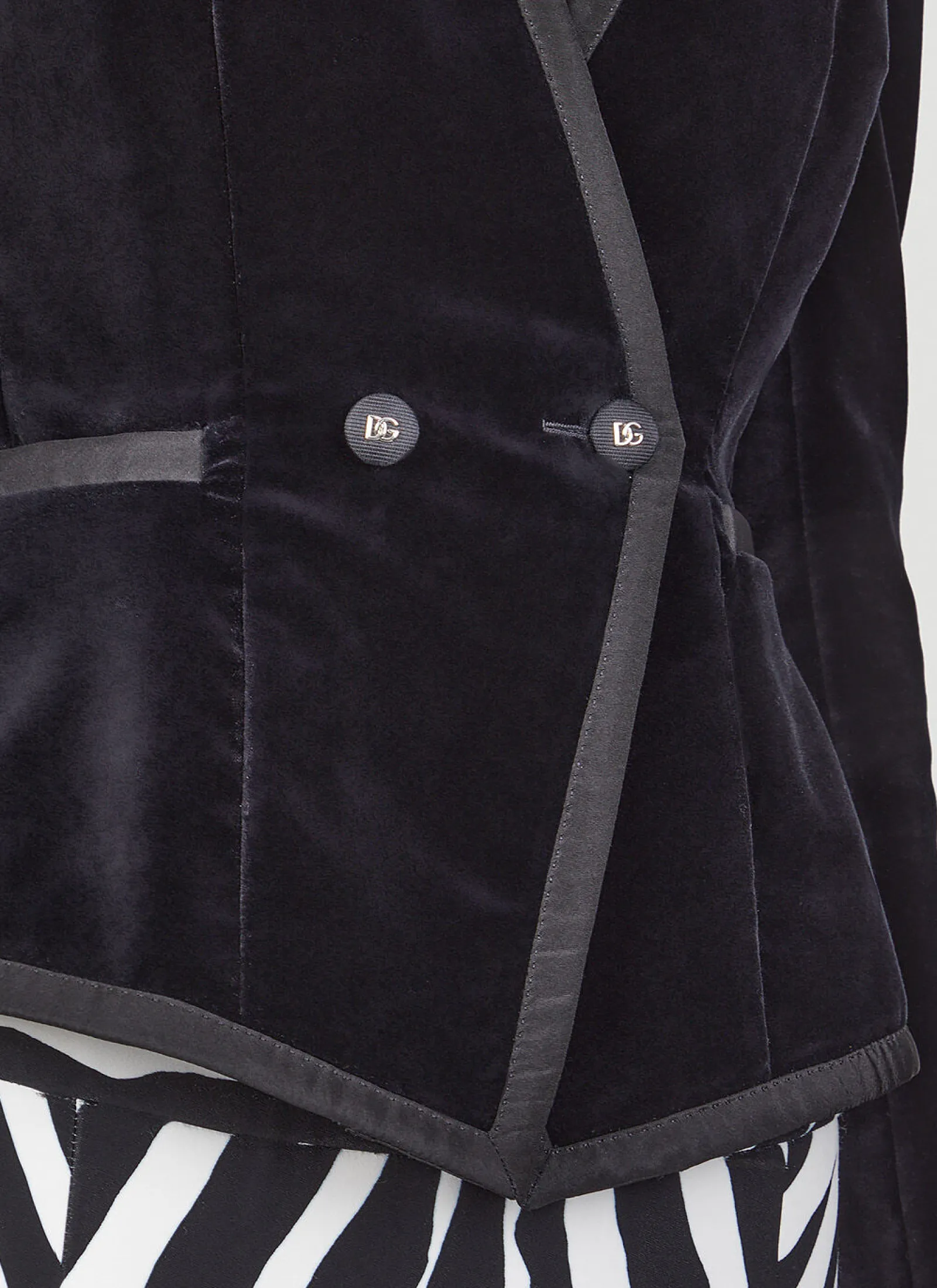 Collarless Velvet Blazer>Dolce & Gabbana Online